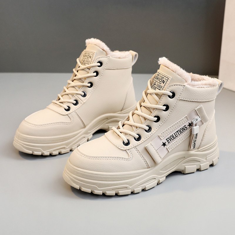 Xuanhui Fashion Winter Thick Fur Warm Women Platform sneakers casual sports shoes for men low price