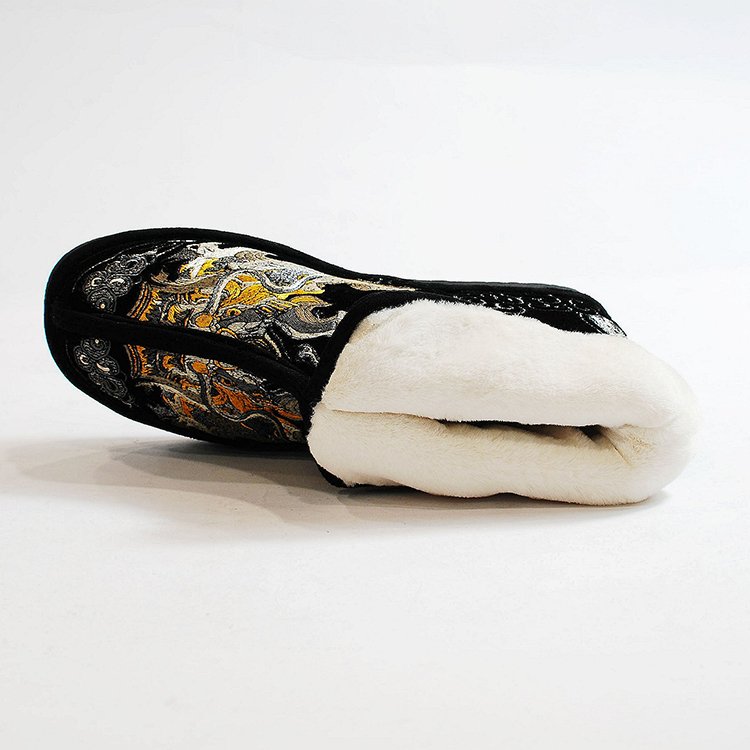 Wholesale Plus Cashmere Keep Warm Men Winter Flat Snow Boots Warm Long Snow Boots