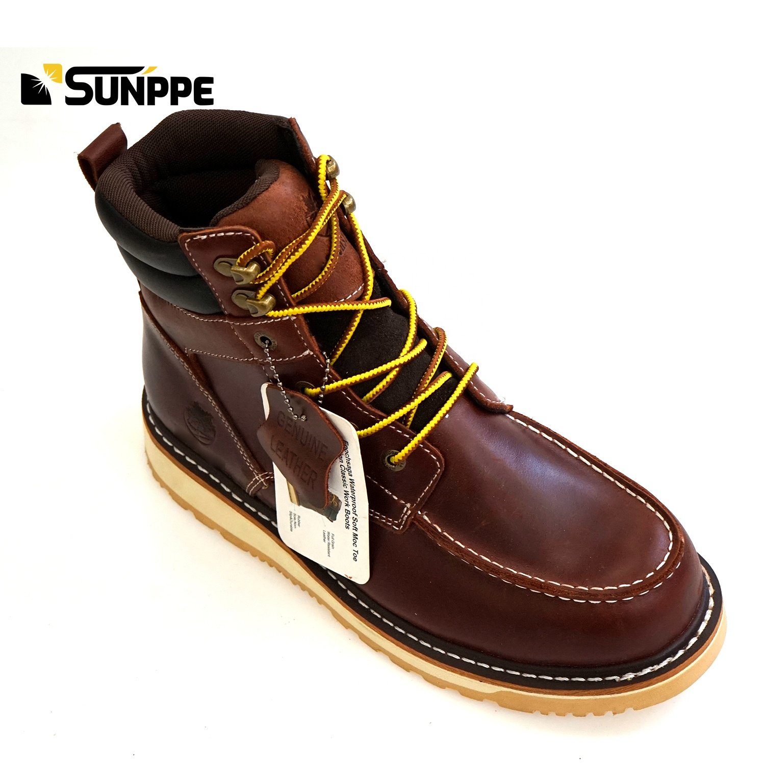 Waterproof lining work steel toe close western cowboy men goodyear welt oil resist safety boots for USA men