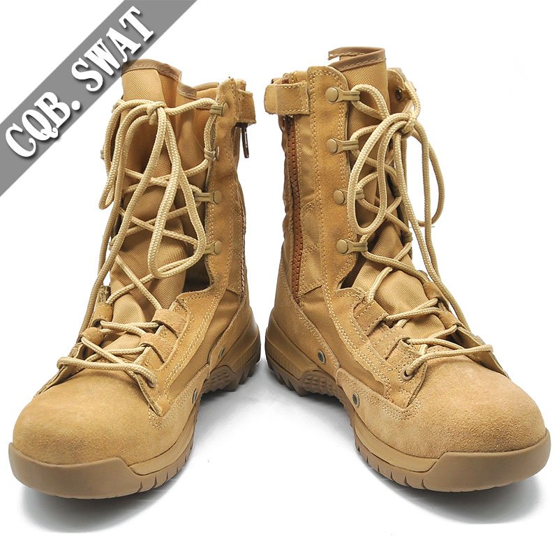 Tactical Combat Boot and Outdoor Training Boot EVA Winter Shoes Mesh Fabric Professional Winter Shoes for Men Rubber YKK Zipper
