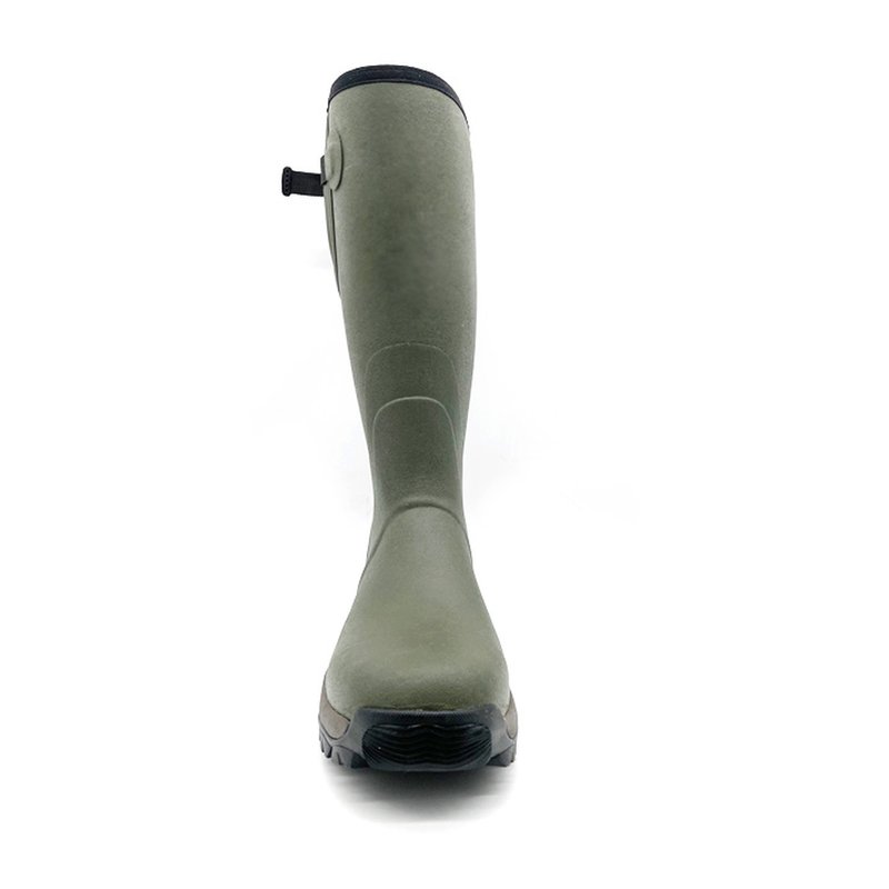 Fashionable olive green nature Rubber water proof boots for farm or ranch rain boots high quality rain boots