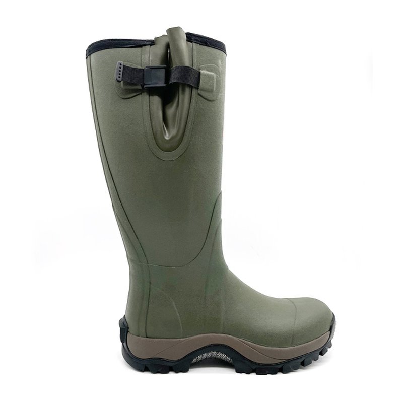 Fashionable olive green nature Rubber water proof boots for farm or ranch rain boots high quality rain boots