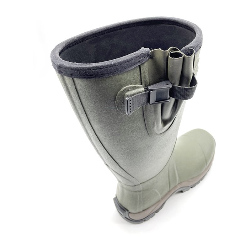 Fashionable olive green nature Rubber water proof boots for farm or ranch rain boots high quality rain boots