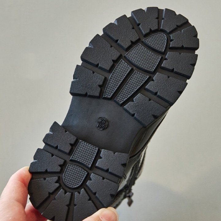Autumn Fashion British Style Kids Girls Zipper Boots Wholesale Ladies Boots Ankle Leather Anti-Slip Kids Warm Shoes