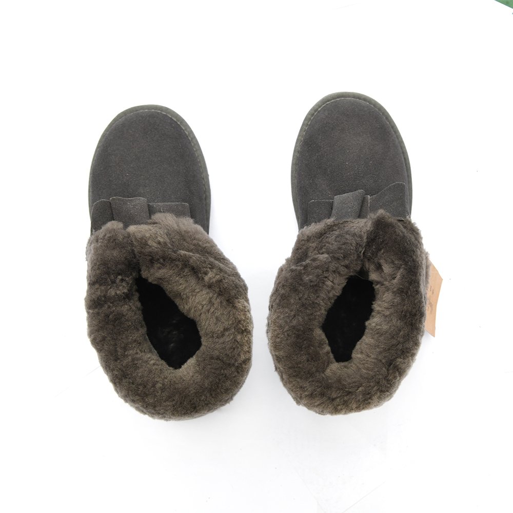 stylish customizable winter 100% sheepskin fur fancy warm waterproof furry ankle snow boots for women ladies
