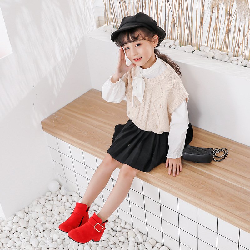 2024 New Fashion Autumn Winter Sweet Baby Wear Shoes Princess Baby Girl Casual Boots