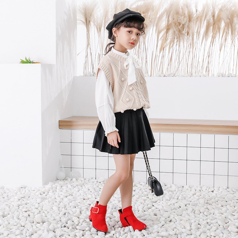 2024 New Fashion Autumn Winter Sweet Baby Wear Shoes Princess Baby Girl Casual Boots