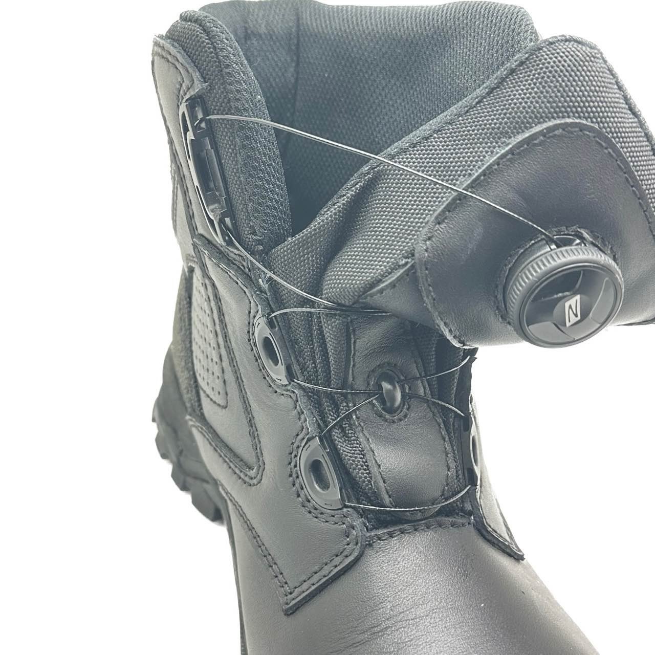 Waterproof full grain leather black Tactical Combat Boots
