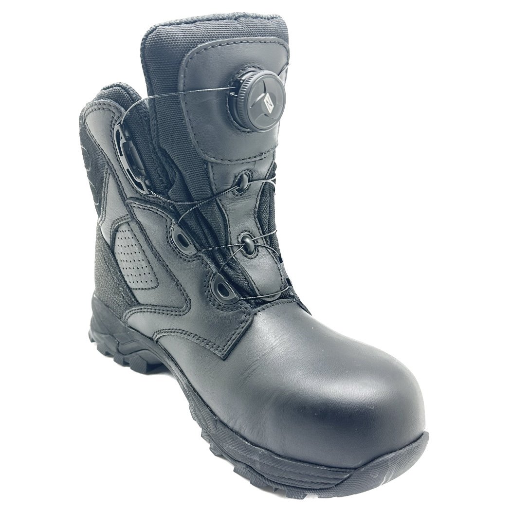 Waterproof full grain leather black Tactical Combat Boots