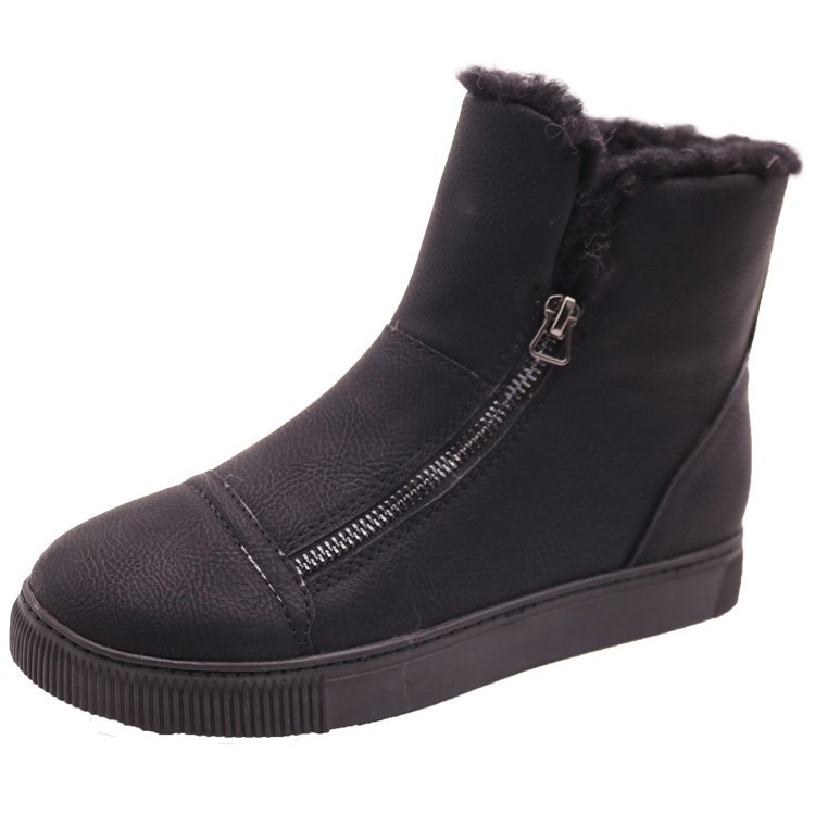 CF- 115 Free Samples Latest Design Zipper Waterproof Leather Boots Men, Winter Snow Boots For Men