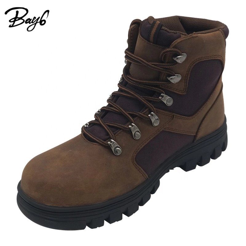 Winter Genuine Leather High Ankle Rubberized Botas De Seguridad Safety Boots Work Shoes