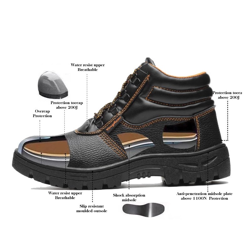 Industrial Construction Fashion Boots Safety Shoes Lightweight Steel Toe Cap for Men Women