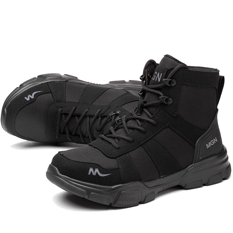 DianSen zapatos de seguridad Mens Womens Anti shock Steel Toe Indestructible Boot Safety Boot Construction Work Shoes