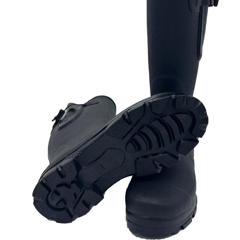 odm oem High cut 100% waterproof footwear for farming Neoprene rubber boots rain boot working boots