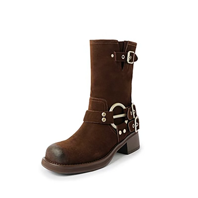 Cowboy Boots Western Fashion Ankle Cowgirl Boots with Pull-up Tabs Snip Toe