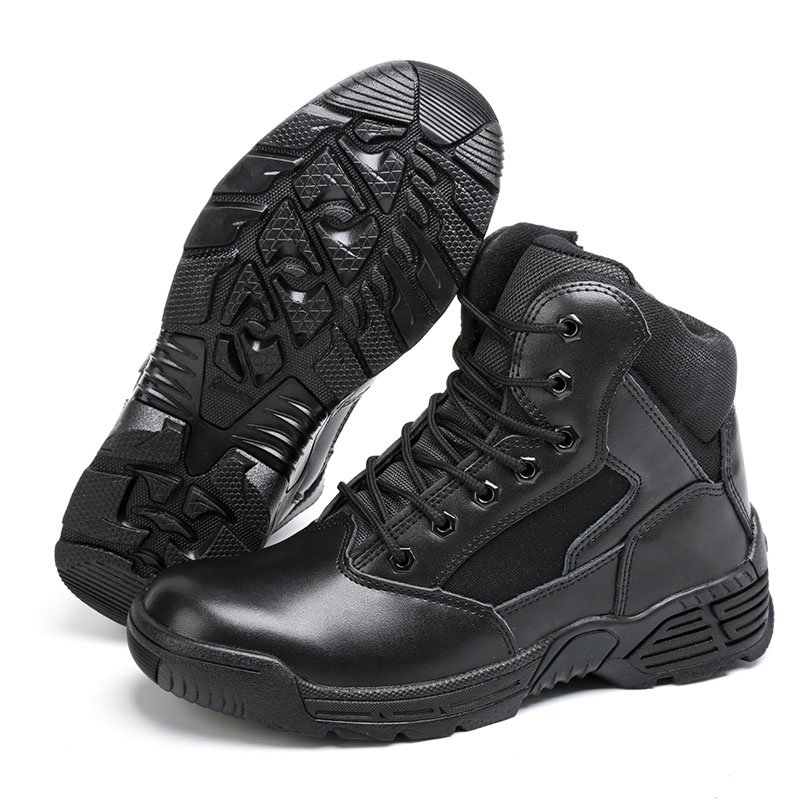 New Good Selling 2023 Cowhide Leather Work Anti-Slippery Rubber Safety Boots Shoe for construction