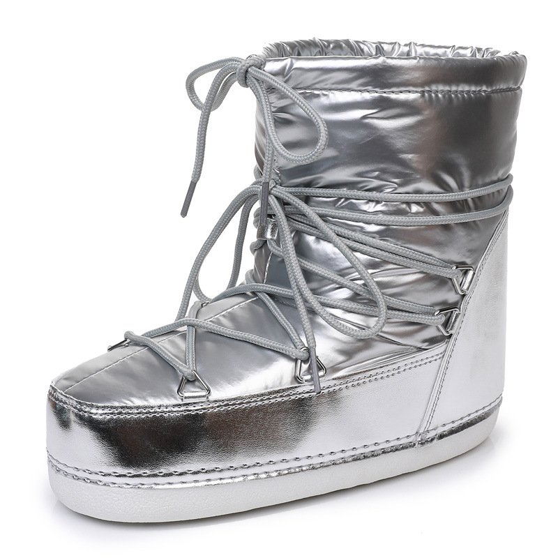 Winter Fashion Detachable Space Boots Plus Fleece Moon best quality Shoes Non Slip Furry Platform Boots