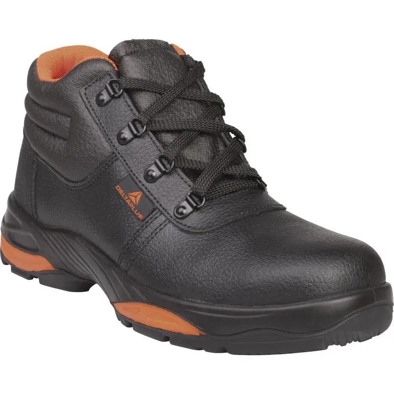 DeltaPlus SIMBA S3 SRC Unisex Safety Shoes All Seasons SRC Boots Pigmented Split Leather for Summer Winter Spring and Autumn