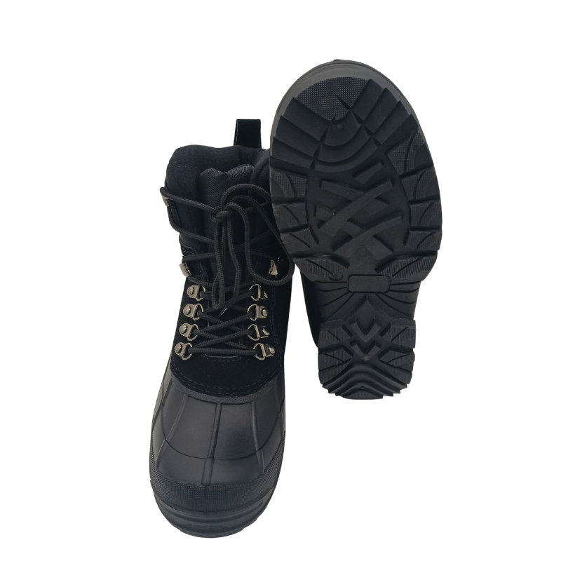 JDS Black Custom Logo Garden Korean American Italian Leather Boots Men