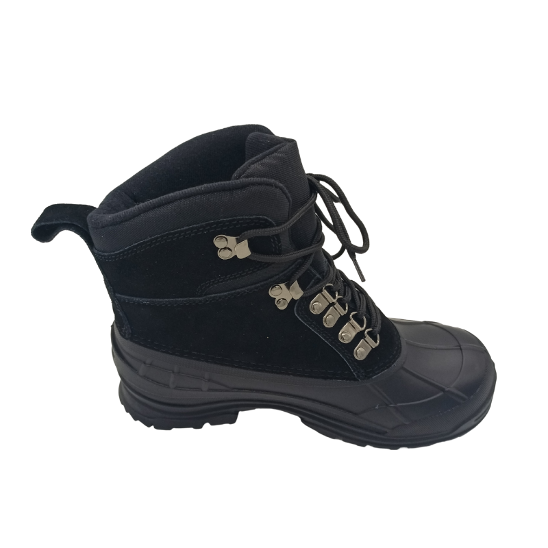 JDS Black Custom Logo Garden Korean American Italian Leather Boots Men