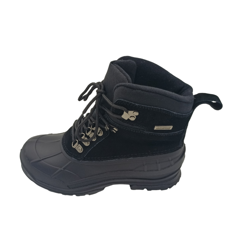 JDS Black Custom Logo Garden Korean American Italian Leather Boots Men