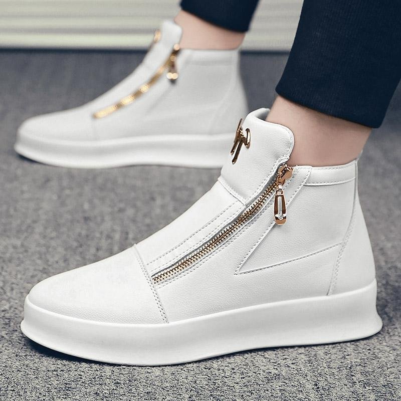 sh12598a High top white boots men botines coreanos hombres negros sneakers for men