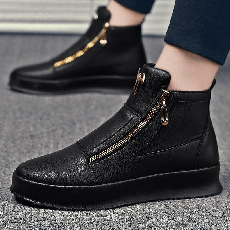 sh12598a High top white boots men botines coreanos hombres negros sneakers for men