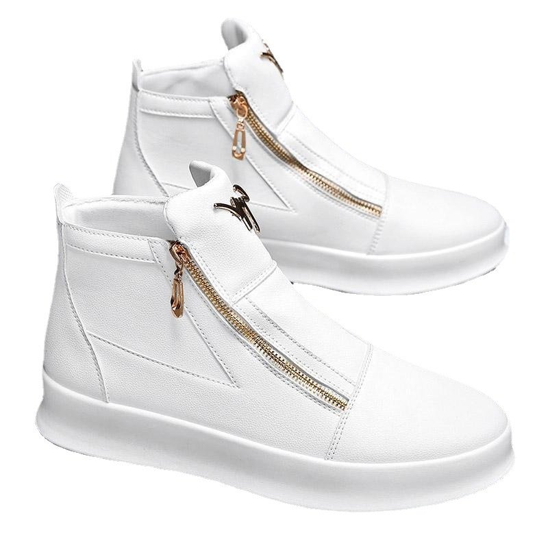 sh12598a High top white boots men botines coreanos hombres negros sneakers for men