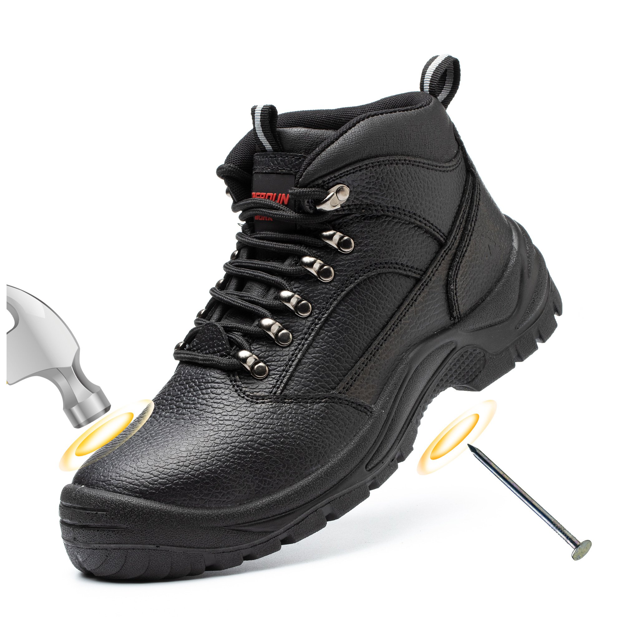 Construction Lightweight Steel Toe Work Shoes Safety Man Industrial Safety Shoes Leather Safety Boot Caterpillarboots
