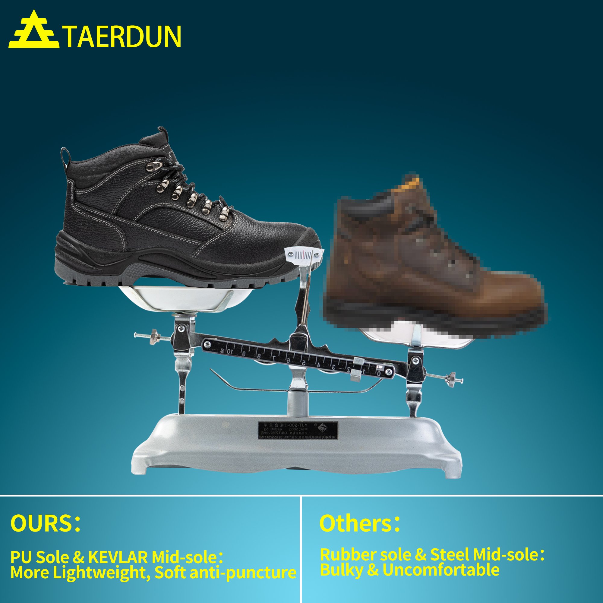 Construction Lightweight Steel Toe Work Shoes Safety Man Industrial Safety Shoes Leather Safety Boot Caterpillarboots