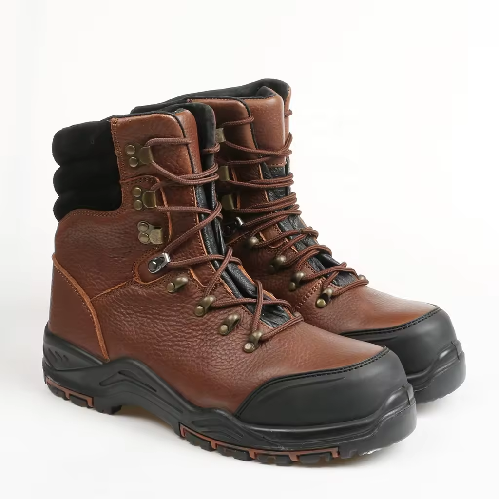 Genuine Leather Esd Anti-Static Anti-Piercing Safety Boots Steel toe Non-slip Hiking winter safety shoes men steel toe