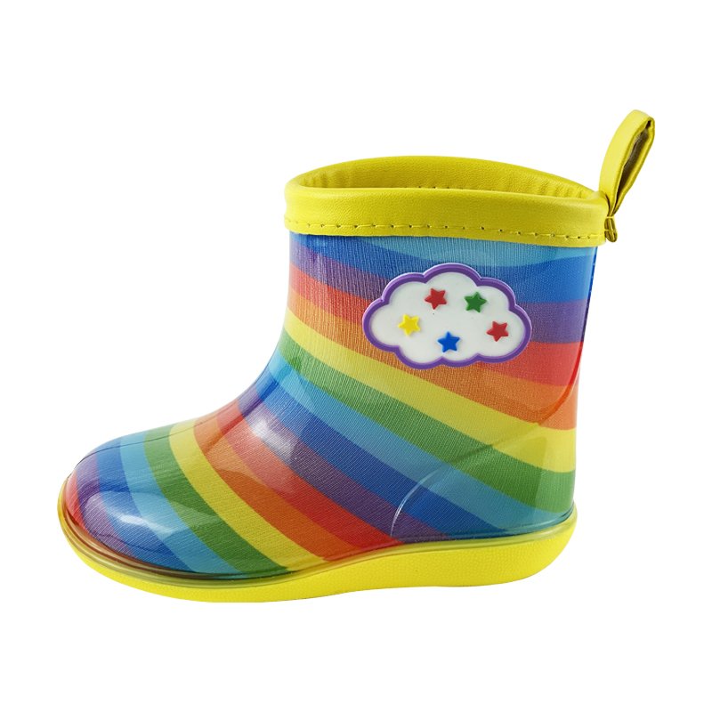 factory custom color cheap kids toddler cartoon pvc transparent rain boots