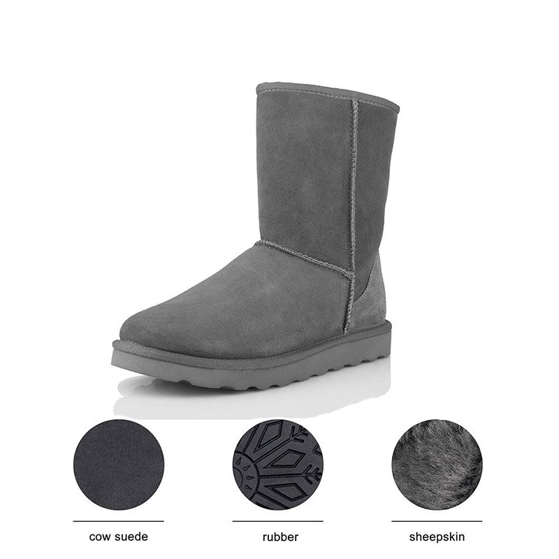 2024 Wholesale Custom Fashion Waterproof Casual Sheepskin snow boots Women Girls Winter Snow Boots Wool Fur Boots