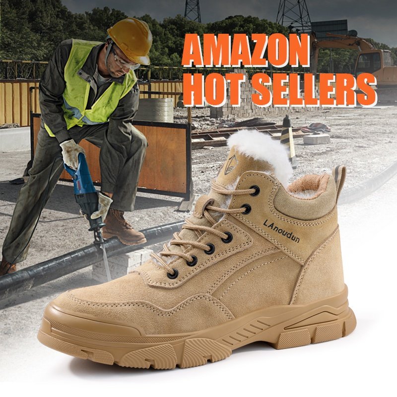 LAnoudun High quality industrial safety boots anti-smash anti-puncture steel toe safety boots for winter