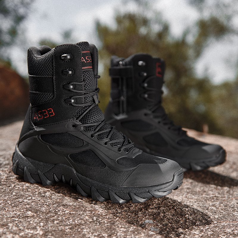 Climbing Boots High Ankle Cut Outdoor Sports Shoes Non-slip Wear Resistant Casual Mens Trendy Hiking Shoes