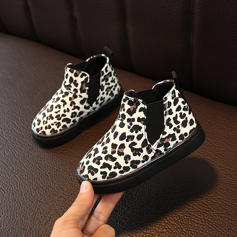 New Autumn winter Leopard Children Casual Shoes kids Non-slip comfort waterproof Winter thicken Warm Snow Boots Toddler boots