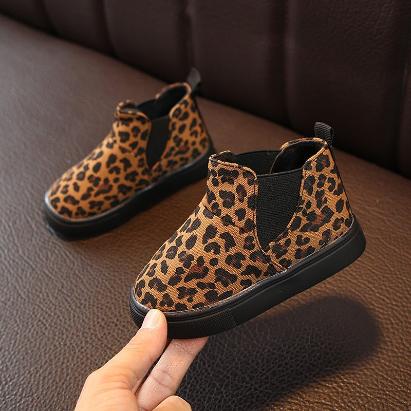 New Autumn winter Leopard Children Casual Shoes kids Non-slip comfort waterproof Winter thicken Warm Snow Boots Toddler boots