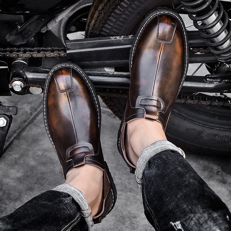Boots Men's 2022 Autumn and Winter Leather Shoes Men's Trendy Casual Korean Outdoor British Style Casual Men's Shoes