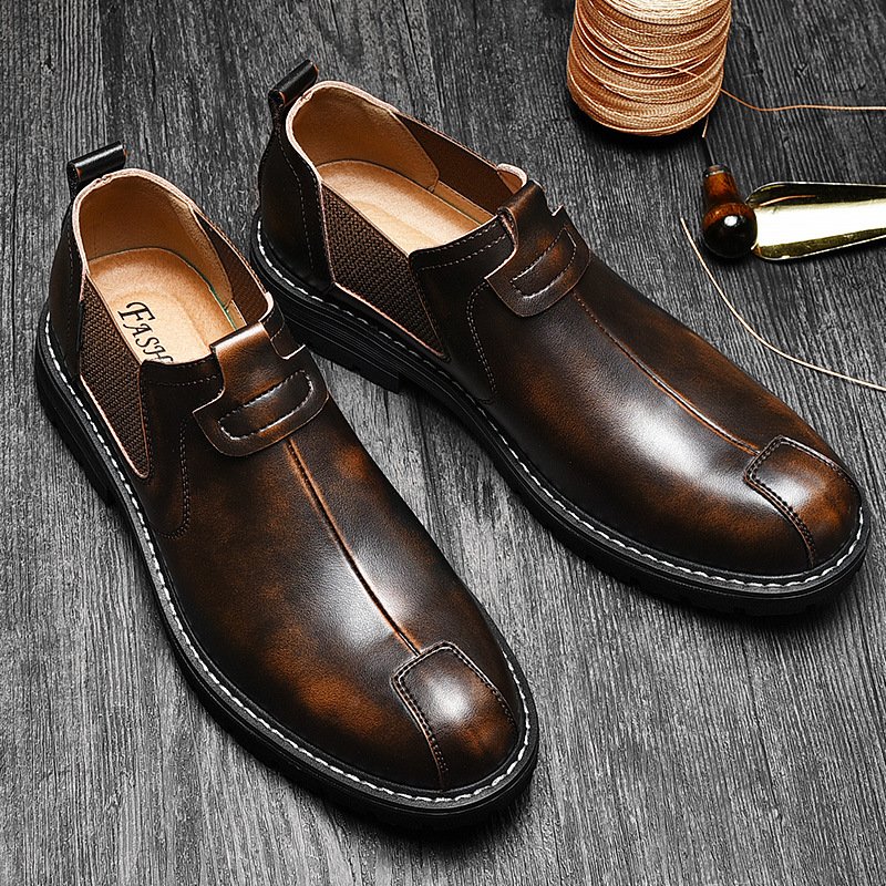 Boots Men's 2022 Autumn and Winter Leather Shoes Men's Trendy Casual Korean Outdoor British Style Casual Men's Shoes
