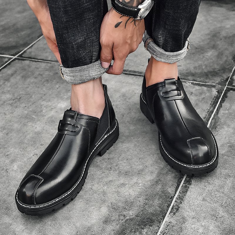 Boots Men's 2022 Autumn and Winter Leather Shoes Men's Trendy Casual Korean Outdoor British Style Casual Men's Shoes