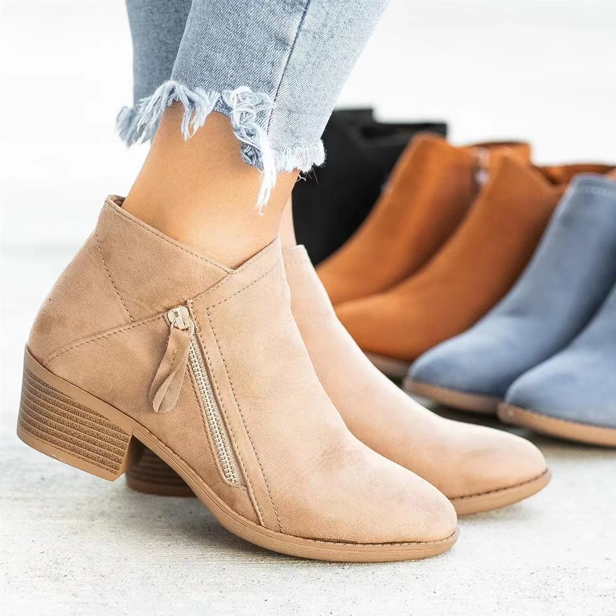 Wholesale Cheap Womens Black Heel Winter Ankle shoes knee-high Women's Boots 2023