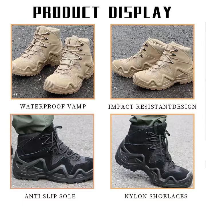 Outdoor Custom Boots Sports Tactical Boots Low Top Desert Waterproof Hiking Shoes