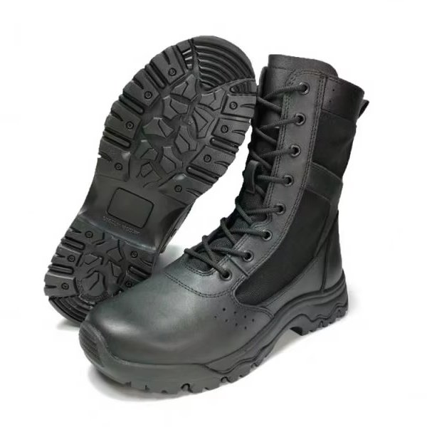 High Quality Men's Tactical Combat Boots Full Grain Leather Desert Shoes Breathable Ankle Height Boots Summer Winter Rubber