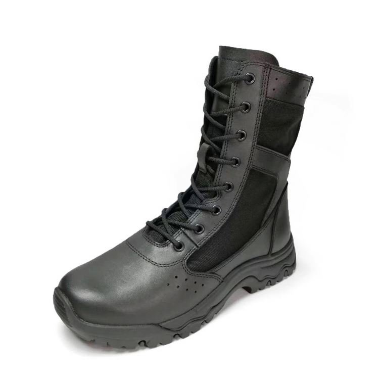 High Quality Men's Tactical Combat Boots Full Grain Leather Desert Shoes Breathable Ankle Height Boots Summer Winter Rubber