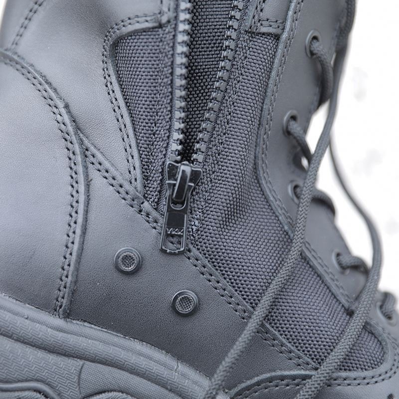 High Quality Men's Tactical Combat Boots Full Grain Leather Desert Shoes Breathable Ankle Height Boots Summer Winter Rubber