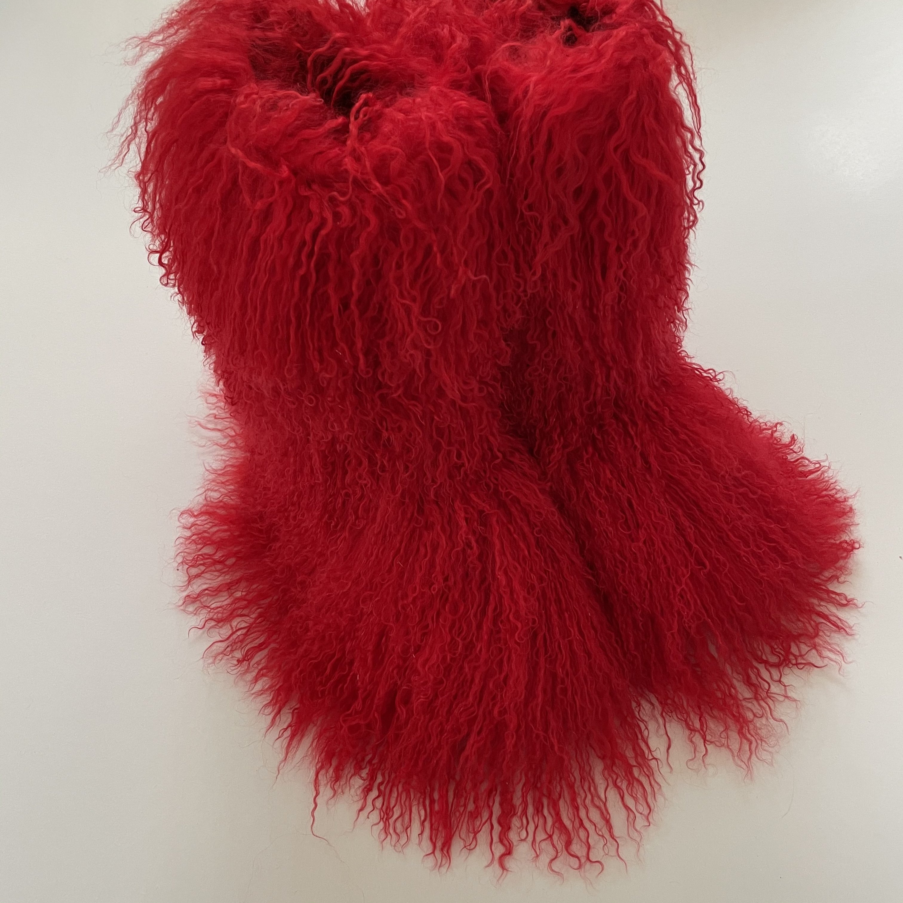 Women's Winter Fluffy Mongolian Fur Boots Woman Plush Warm Snow Boots Luxury Footwear Girls' Furry Fashion Winter Shoe