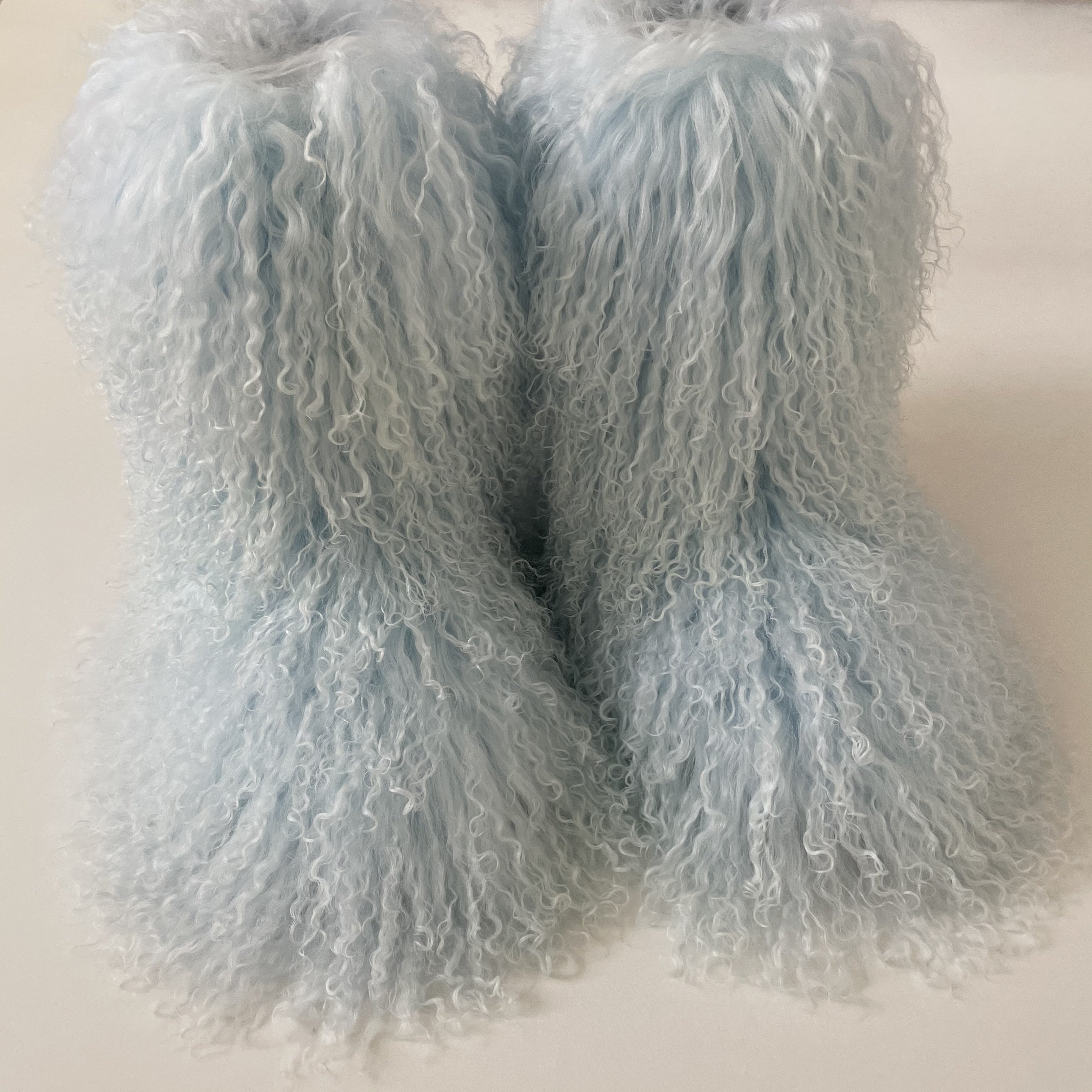 Women's Winter Fluffy Mongolian Fur Boots Woman Plush Warm Snow Boots Luxury Footwear Girls' Furry Fashion Winter Shoe