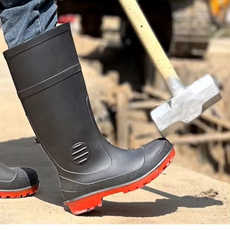Long Pvc GumBoots Factory Waterproof Construction Rainy Shoes Waterproof Fisherman Rain Boots Men PVC