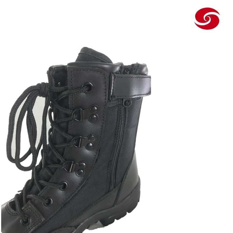 Leather Black EVA Rubber Shoes Genuine Leather Shoes Tactical Boot Combat Security Training Outdoor Waterproof Mesh Xinxing CXXM
