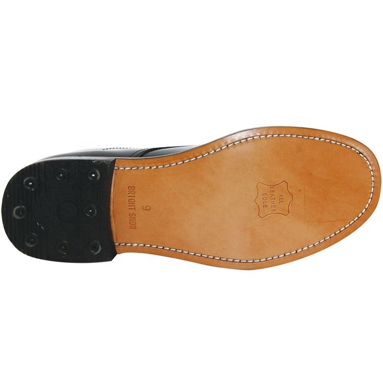 High quality black fashion leather upper and leather sole dress boots for men